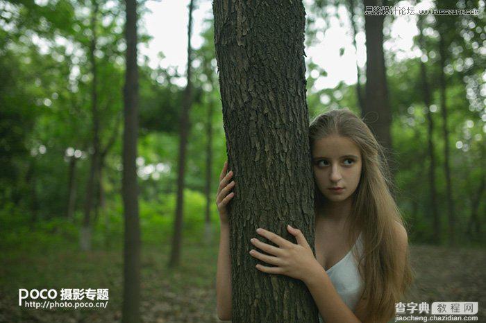 PS调出秋季唯美艺术效果的森林人像教程2