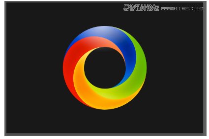 Photoshop绘制漂亮炫彩的立体3D圆环logo教程24