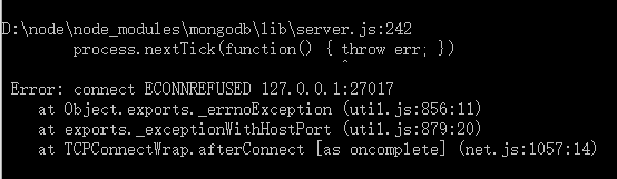 NodeJS连接MongoDB数据库时报错的快速解决方法2