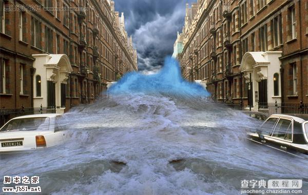 photoshop 经典合成城市里暴涨的洪水21