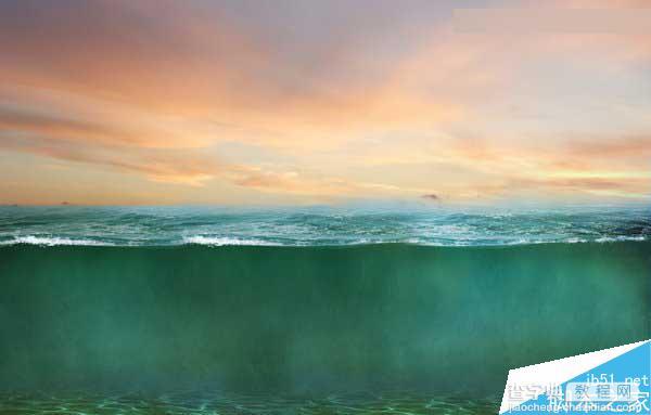 Photoshop合成海洋巨龟驮着岛在水上漂浮的效果图13