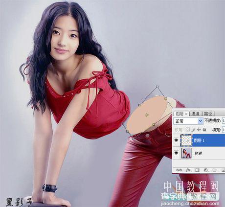 photoshop 合成断裂的水果女孩5