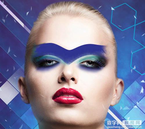 Photoshop设计打造绚丽的蓝色潮装人物海报111