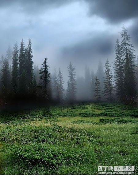 PS合成昏暗霞光中的森林精灵场景2