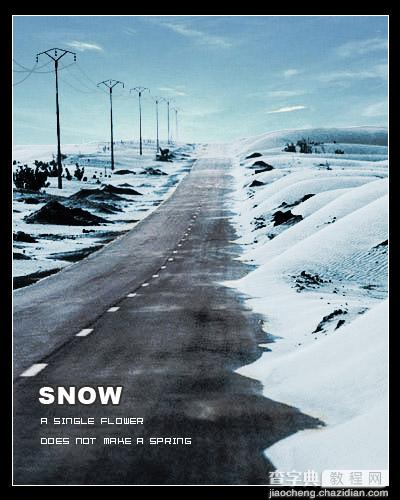 Photoshop图片合成教程:沙漠变雪景3