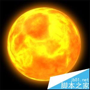 ps怎么绘制一轮激情燃烧中的一个火红的太阳?9