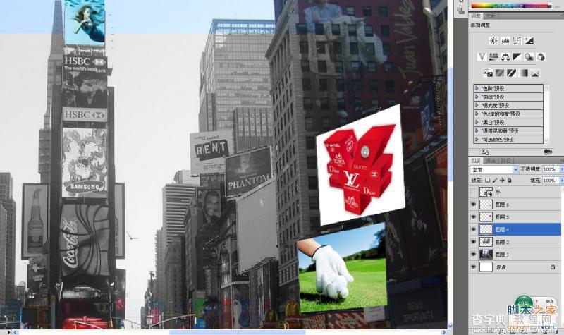 Photoshop创意合成手拿老照片旧地重游的图片效果11