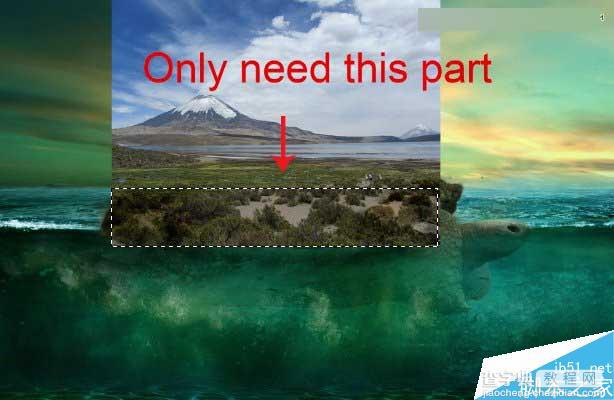 Photoshop合成海洋巨龟驮着岛在水上漂浮的效果图41