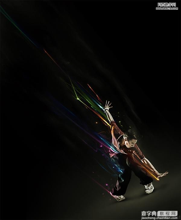 photoshop 迷人光线环绕的动感男生街舞海报25