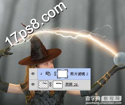 photoshop设计制作万圣节巫婆手握水晶球的魔法海报ps教程21