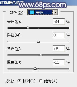 Photoshop将公园人物图片打造出清爽的蓝橙色秋季色9