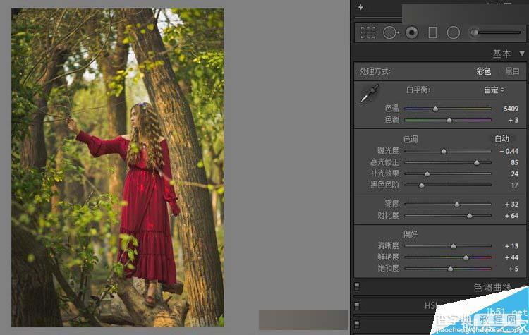 Photoshop调出唯美的森林人像童话梦境效果3