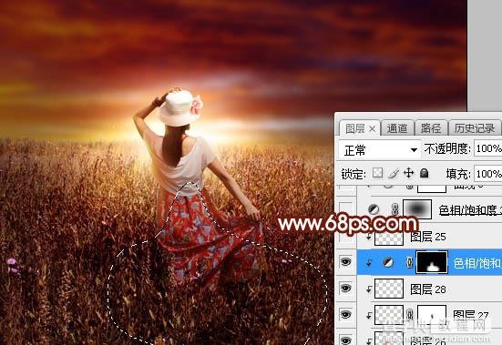 Photoshop将人物图片打造明亮的暖色逆光效果39