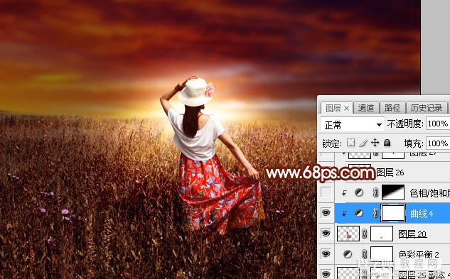 Photoshop将人物图片打造明亮的暖色逆光效果34