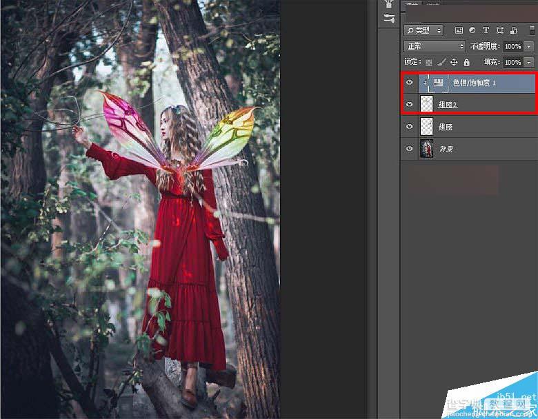 Photoshop调出唯美的森林人像童话梦境效果16