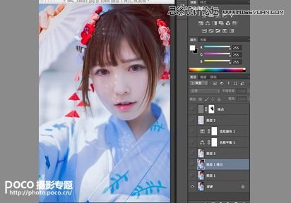 使用Photoshop调出日系淡雅色调的樱花美女图的方法8