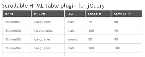 再次分享18个非常棒的jQuery表格插件5