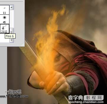 photoshop合成制作手握火焰弓箭的刺客18