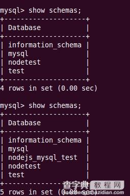 nodejs中操作mysql数据库示例1