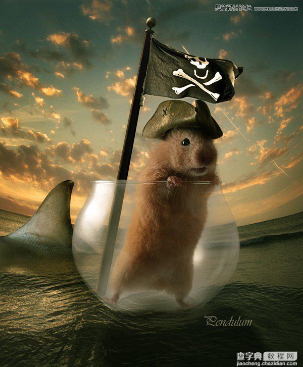 Photoshop合成制作可爱的海盗鼠船长教程1