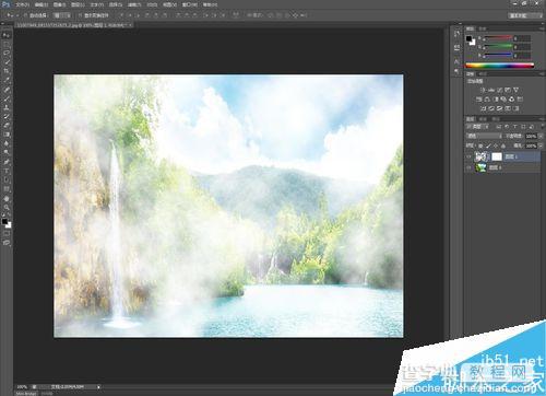 用PS做出云雾飘渺的效果13