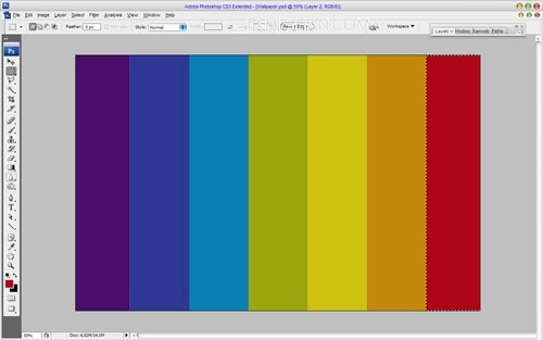 Photoshop打造漂亮的三维彩虹壁纸效果4