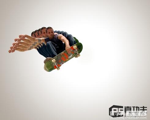 Photoshop 绚丽动感的滑板运动海报8