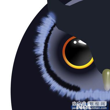 photoshop设计制作可爱的蓝色卡通猫头鹰25