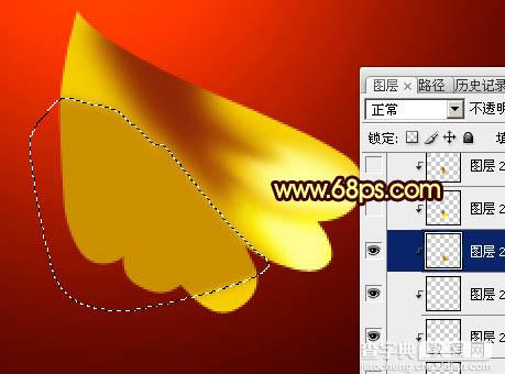 Photoshop打造非常华丽的金色牡丹12