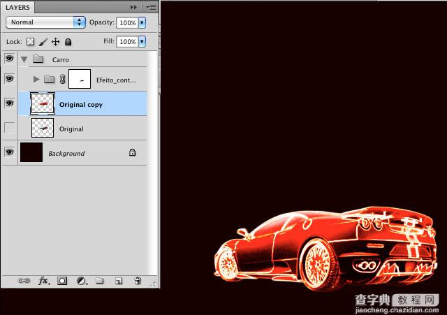 Photoshop设计打造出奔跑的超酷火焰汽车7