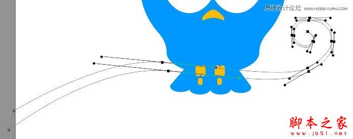 Photoshop绘制可爱的蓝色立体Twitter小鸟图标16