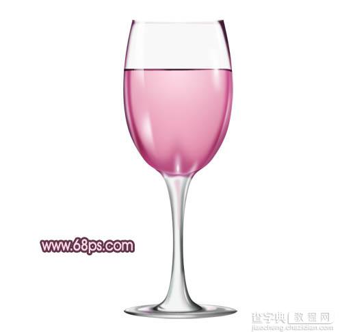 Photoshop打造盛有红酒的玻璃酒杯34