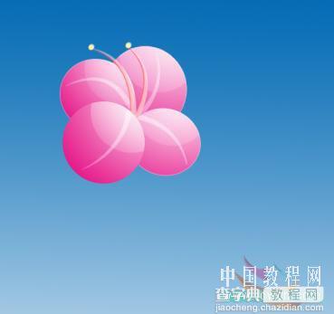 ps鼠绘漂亮的卡通粉色花朵教程15