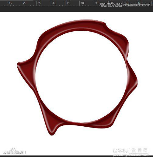 PS使用图层样式制作一款逼真质感的红色蜜蜡封印效果5