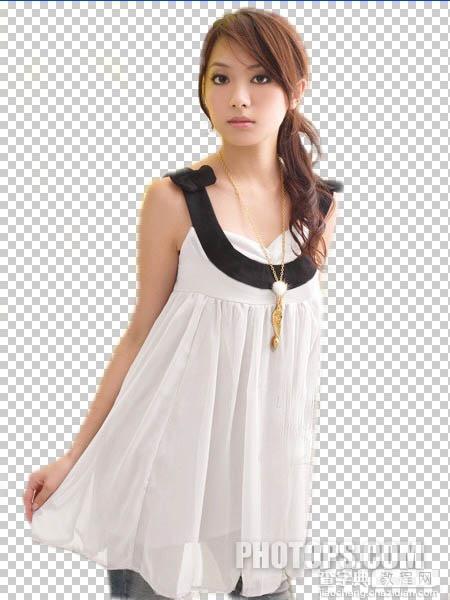 Photoshop 人物裙子加上花纹图案4