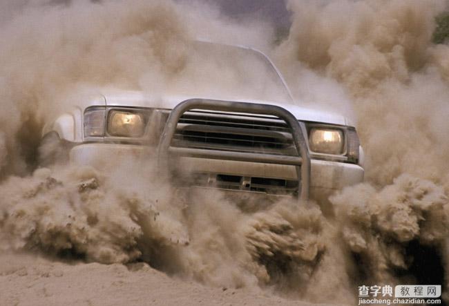 Photoshop制作卷起沙尘暴的汽车海报9