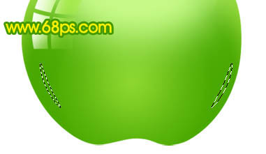 ps 绘制一个简单的绿色晶莹剔透的水晶苹果图标19
