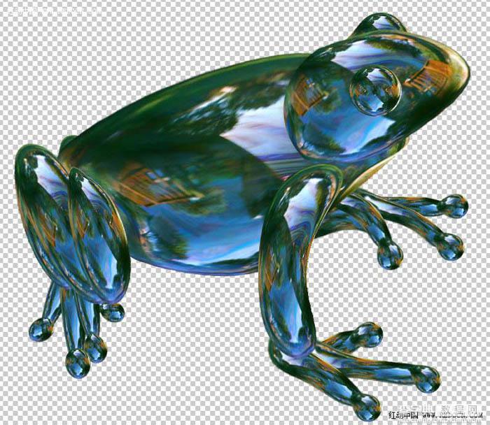PS合成一只剔透的玻璃青蛙30
