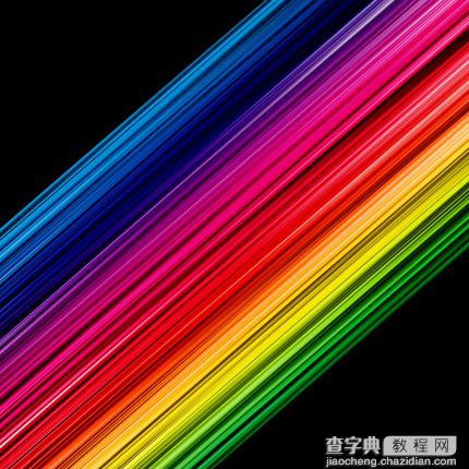Photoshop纤维滤镜制作精美彩虹光线1