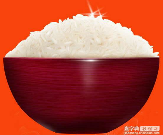 Photoshop制作逼真的一碗热气腾腾的米饭20