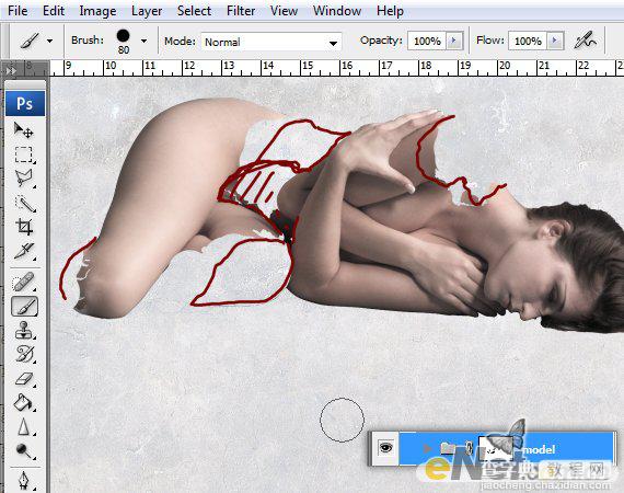 Photoshop将美女人体图片打造出禁烟公益广告海报效果11