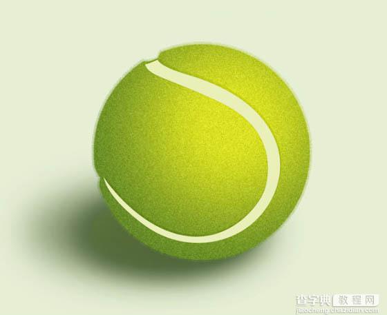 Photoshop制作一个毛茸茸的草绿色网球图标26