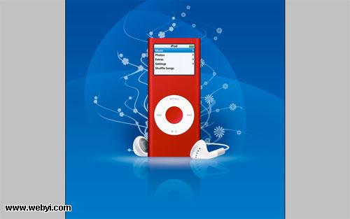 Photoshop 简洁时尚的Ipod平面广告24