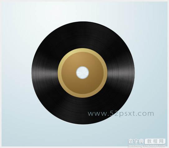 PS利用滤镜及渐变制作精致的黑胶唱片33