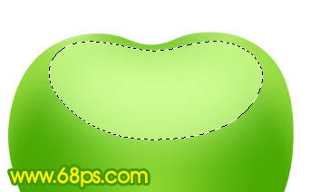 ps 绘制一个简单的绿色晶莹剔透的水晶苹果图标11