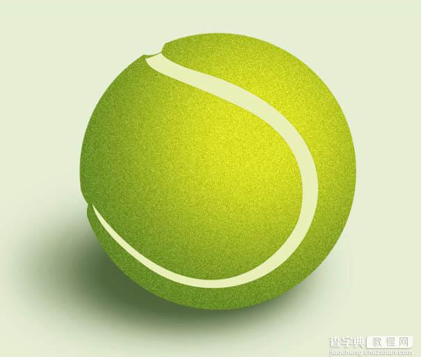 Photoshop制作一个毛茸茸的草绿色网球图标15