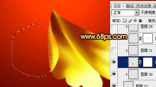 Photoshop打造非常华丽的金色牡丹21
