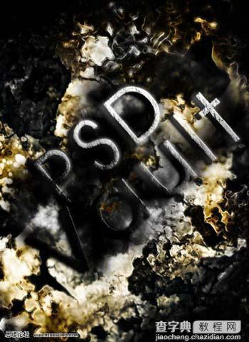 Photoshop 漂亮的斑驳纹理字29