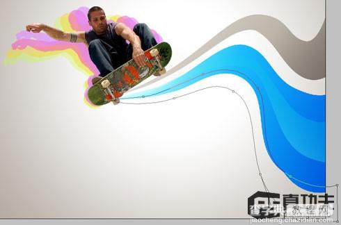 Photoshop 绚丽动感的滑板运动海报30
