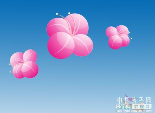 ps鼠绘漂亮的卡通粉色花朵教程16